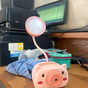 Pink Kids Desk Lamp with Pencil Sharpener and Pen Holder Study Table Light