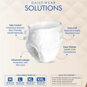 ADULT DIAPER PULL UP PANTS WITH ANTI-BACTERIAL PROPERTIES - LEAKPROOF, 10 HOURS PROTECTION