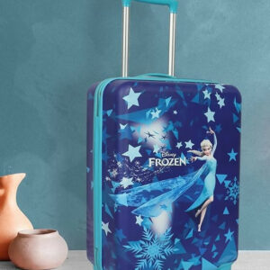 Travelling Kids Cartoon Character Trolley/Luggage Bags 4 Wheels ( Blue /18 Inch)