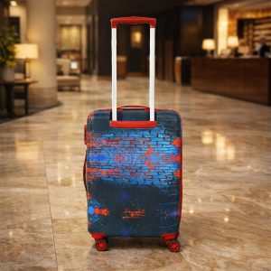 Novex Marvel Spiderman Red Kids Polycarbonate Trolley Bag for Boys Travel Luggage with 4 Spinner Wheel (22 Inch)
