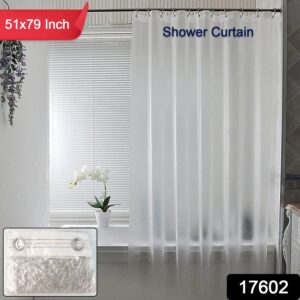 Waterproof Anti-Mildew Frosted Shower Curtain (Standard Fit / 51×79 Inch)
