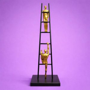 Modern Ladder Climbing Man Sculpture Decorative Table Showpiece