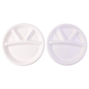 Vegnar 4 Compartment Disposable Food Serving Plate Set (10 Pc)