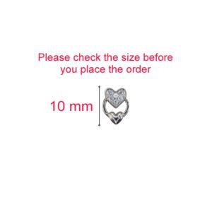 Sterling Silver AD Heart Stud Earrings for women and girls