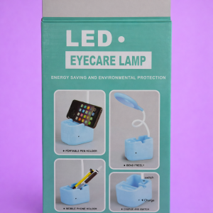 Pink LED Desk Lamp with Pen Holder and Phone holder for Study Table and Kids Room Decor