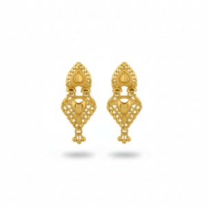 Fashionable Gold Tone Jhumki | Traditional & Modern Fusion Earrings