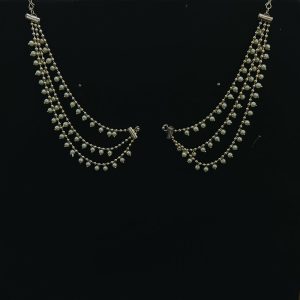 Traditional White pearl kaanchain