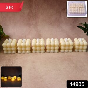 Decorative LED Bubble Candles (6 Pc / Set)