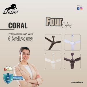 Zadap 1200mm 52W High Speed Ceiling Fan