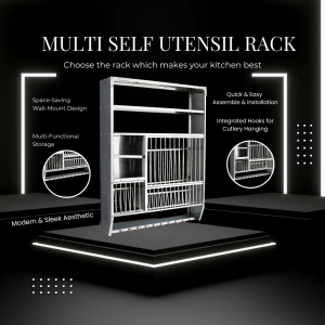 Wall Mount Kitchen Utensils Dish Rack DLX-4836