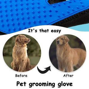 Pet Grooming Deshedding Glove (1 Pc, Mix Color)