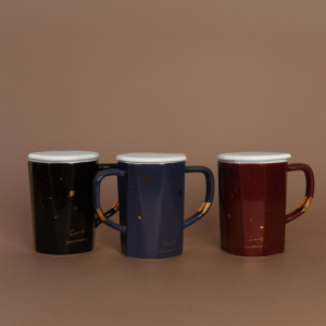 Premium Ceramic Secret Universe Mug with Gold Handle Accent (Mix Design)