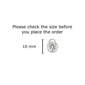 Silver Stud Earrings: Diamond-Look AD Circle Flower Design