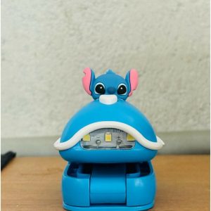 Blue Mini Folding LED Cartoon Car Night Lamp with Clamp Base