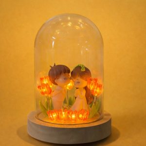 Couple Dome Decorative Lamp for Bedroom, Table & Gift Decor