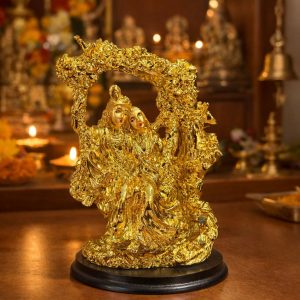 Radha Krishna Idol with Decorative Arch Showpiece for Home