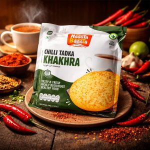 Naasta Baasta Chilli Tadka Khakhra Ready to Eat Spicy & Nutritious Snack (200gm)