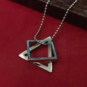 Square And Triangle Chain Pendant For Men