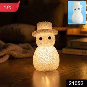 Snowman-Shaped Decorative LED Night Lamp (1 Pc)
