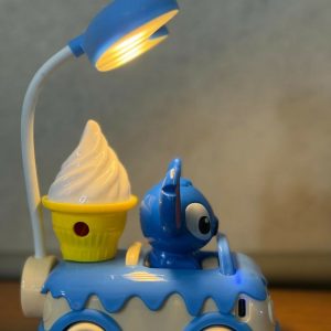 Cute Cartoon Car LED Desk Lamp with Sharpener, 3 Light Modes for Kids