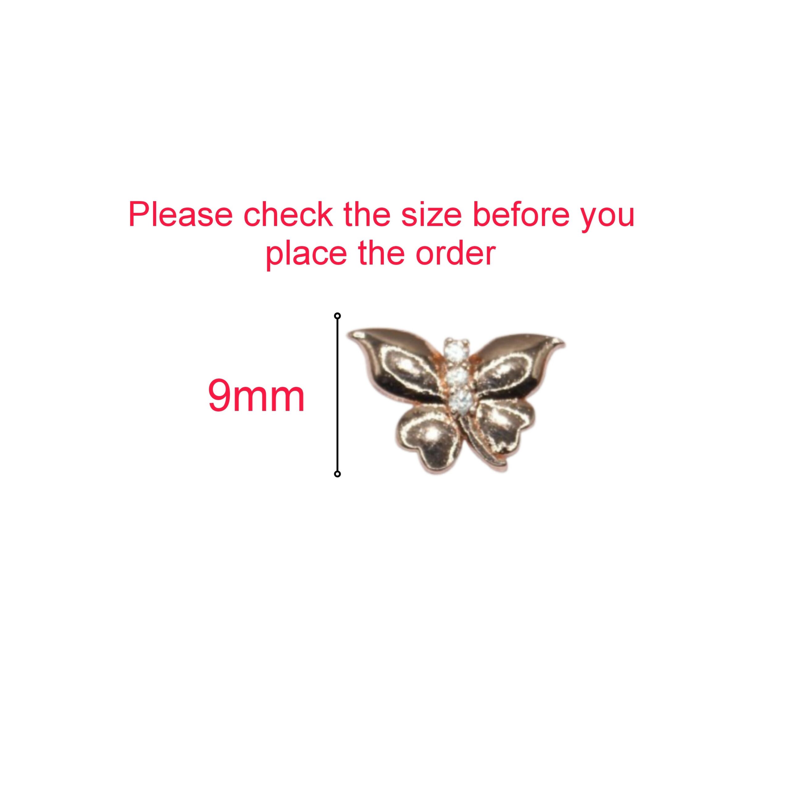Rose Gold Butterfly Stud Earrings with AD for women and girls - Image 4