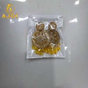 Golden Amber Floral Earrings