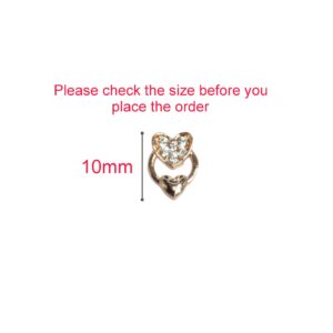 Rose Gold Plated Heart Stud Earrings with for women and girls