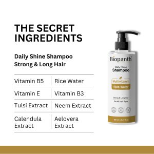 Multivitamin & Rice Water Daily Shine Shampoo for Hair Care (200 ml)