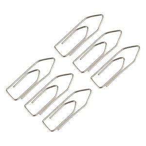 Nickel Plated Paper Clips Strong Metal Wire Clips for Office, School and Home Use (70 Pcs)