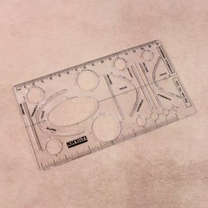 Mathematical Drawing Template Ruler Set with Ellipse Parabola Hyperbola Shapes (10Pcs)