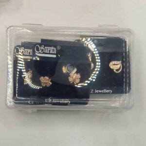 Rose Gold Plated AD Butterfly & Heart Stud Earrings Set for women and girls Combo Pack of 3