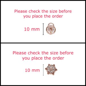 Rose Gold AD Halo & Lotus Stud Earrings for women and girls Combo Pack of 2