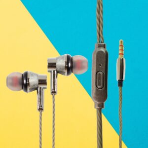 Premium Wired Earphones with Mic - (1 Pc)