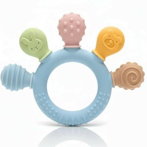 5 finger baby hand silicone teether
