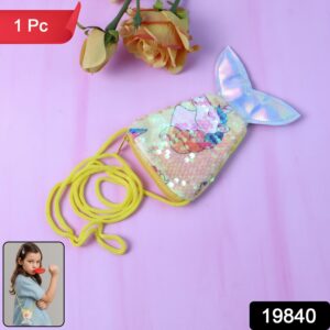 Mermaid Tail Shaped Kids Sling Bag - (1 Pc)