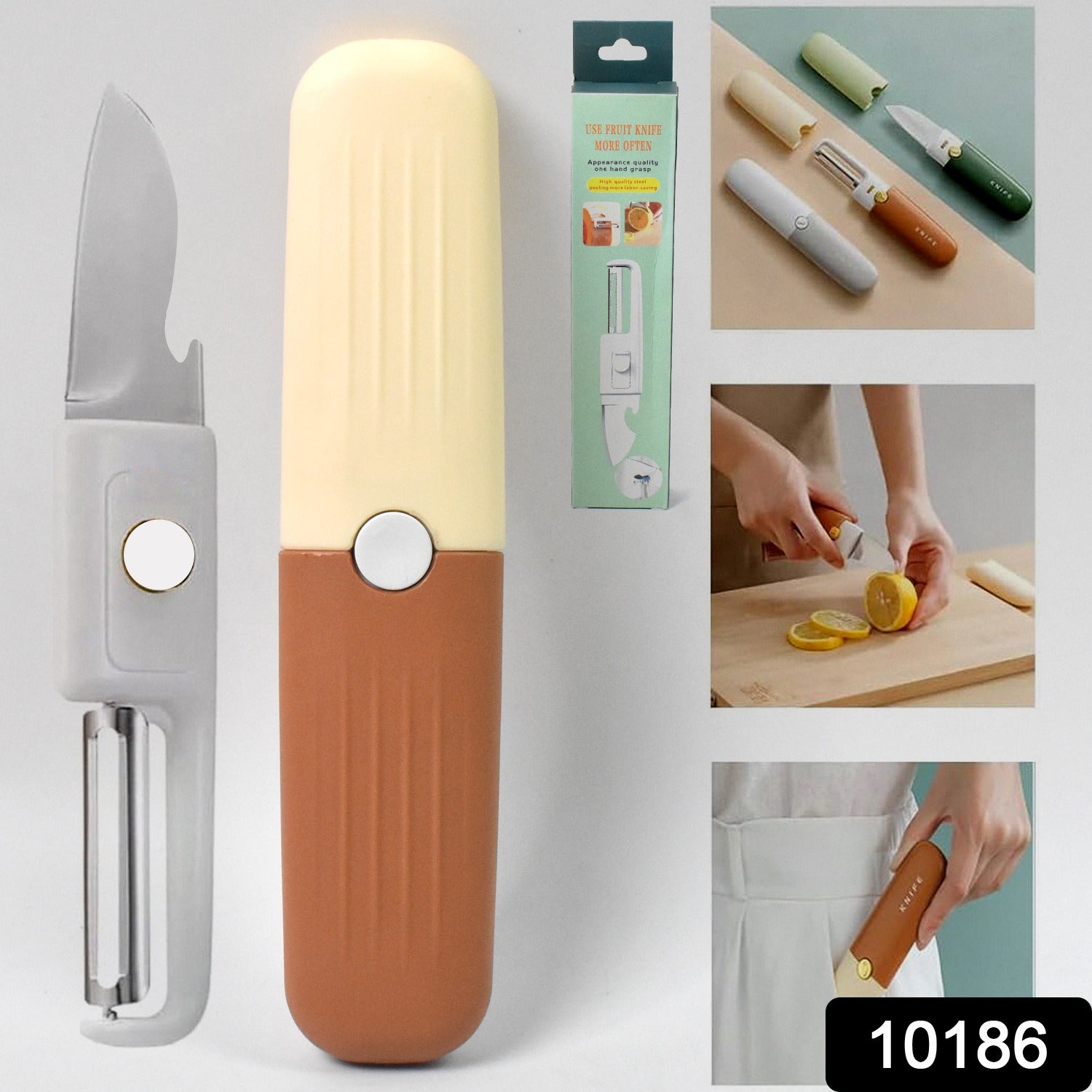 2 in 1 Knife, Multifunctional peeler fruit knife (1 Pc)