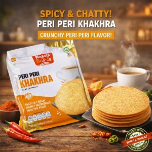 Naasta Baasta Peri Peri Khakhra Ready-to-Eat Spicy Crispy Wheat Snack (200 Gm)