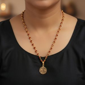 Hanuman Pendant With Rudraksha Mala Bead