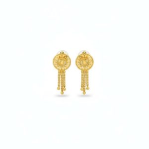 Nice 3 Line Golden Earrings for Women & Girls – Traditional Fancy Jewellery Gift