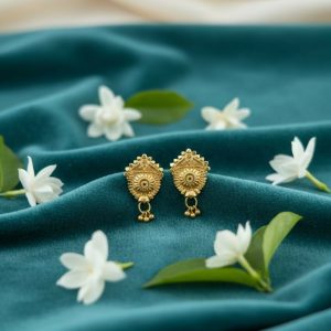 3 Drops Golden Earrings for Women & Girls – Traditional Fancy Jewellery Gift
