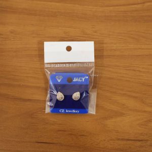 Elegant Teardrop Diamond Stud Earrings in Gold Finish