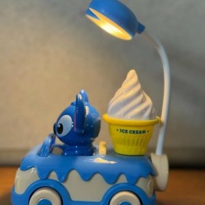Cute Cartoon Car LED Desk Lamp with Sharpener, 3 Light Modes for Kids
