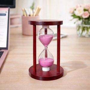 Wooden Sand Timer Hourglass for Home Décor, Desk Timer (10 Minutes)