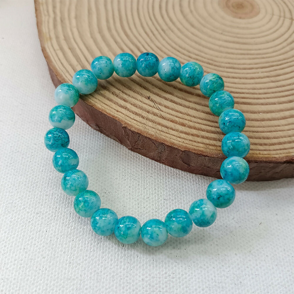 Blue Glass Beads Bracelet