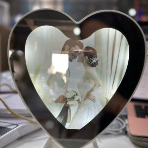 Heart Shape LED Photo Frame Lamp with Stand for Romantic Home Decor