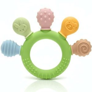 5 finger baby hand silicone teether