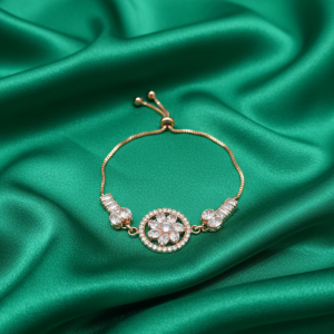Luxury AD Floral Motif Bracelet for party wear