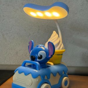 Cute Cartoon Car LED Desk Lamp with Sharpener, 3 Light Modes for Kids