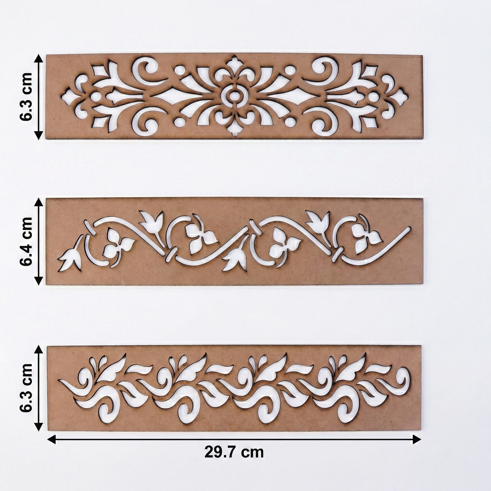 Wooden Rangoli Border Stencils - Set of 3 Traditional Designs for Diwali and Festivals - Image 4