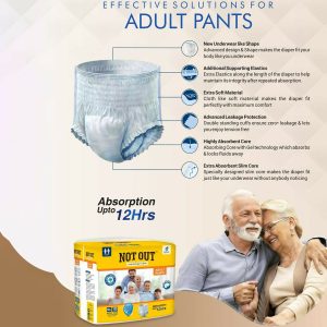 ADULT DIAPER PULL UP PANTS WITH ANTI-BACTERIAL PROPERTIES - LEAKPROOF, 10 HOURS PROTECTION